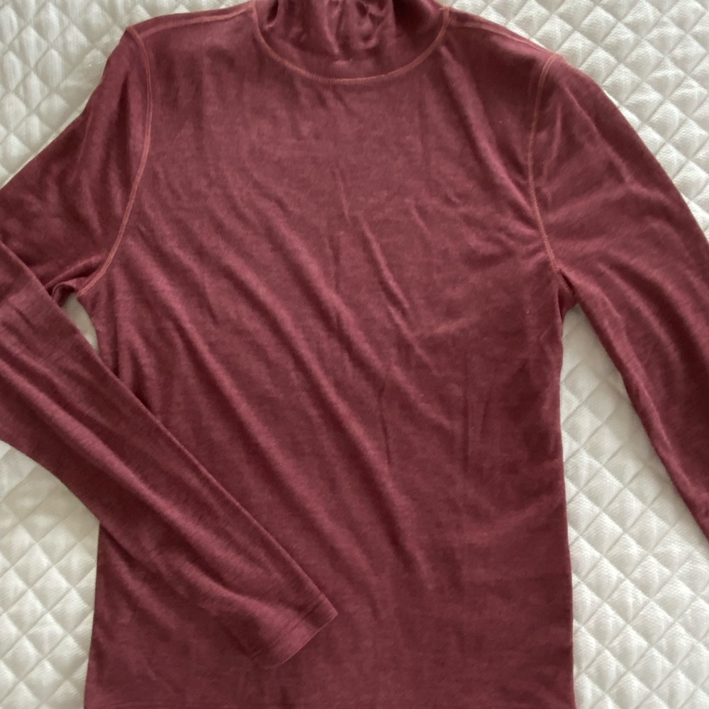 Madewell semi sheer mock neck shirt - Picture 4 of 5